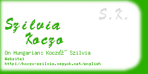 szilvia koczo business card